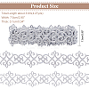 Polyester Floral Embroidery Lace Trim OCOR-WH0079-89-2