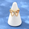 Brass Micro Pave Cubic Zirconia Finger Rings GL-CBA65A8-01G-3