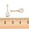 Brass with Cubic Zirconia Pendants KK-Z035-01B-3