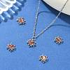 SHEGRACE Brass Cubic Zirconia Charms XGRQ3P644-614P-5