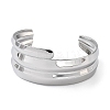 304 Stainless Steel Cuff Bangles for Women BJEW-Z078-19P-2