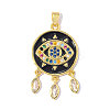 Brass Micro Pave Colorful Cubic Zirconia Pendants CU-OY001-15G-1