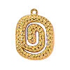 Hammered 304 Stainless Steel Pendants STAS-OY016-16G-1