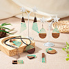 20Pcs 10 Styles Transparent Resin & Walnut Wood Big Pendants RESI-TA0002-99A-7