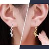 Brass Huggie Hoop Earring Findings KK-NB0002-27-6