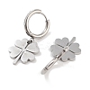 Clover 304 Stainless Steel Dangle Earrings EJEW-L283-080P-2