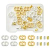 DIY Brass Cord Ends & Silicone Slide Charms Findings Kits KK-CJ0003-51-1