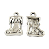 Tibetan Style Christmas Sock Alloy Pendants TIBEP-Q050-13AS-RS-1