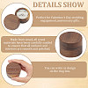 Round Wooden Couple Ring Storage Boxes with Velvet Inside AJEW-WH0513-26C-3