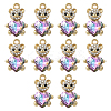 10Pcs Alloy Glass Pendants GLAA-YW0005-41G-03-1