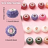 32Pcs 8 Colors AB Color Resin Rose Flower European Beads RESI-FS0002-04-4