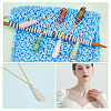 15Pcs Teardrop Mixed Natural Gemstone Charm Locking Stitch Markers HJEW-AB00650-5