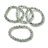 Natural Prehnite Round Beaded Stretch Bracelets for Men Women BJEW-G743-01F-5