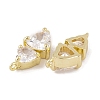 Brass Micro Pave Clear Cubic Zirconia Pendants KK-L212-10G-2