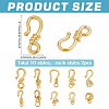 20Pcs 10 Styles Stainless Steel S-Hook Clasps STAS-PH0006-96G-2