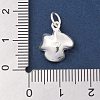 925 Sterling Silver Flower Charms with Jump Rings and 925 Stamp LS-STER-M021-02S-03-3