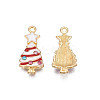 Rack Plating Alloy Enamel Pendants ENAM-N055-148C-3