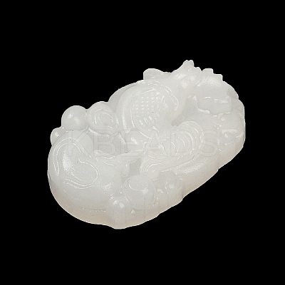 Natural White Jade Carved Pendants LS-G-S384-01J-1
