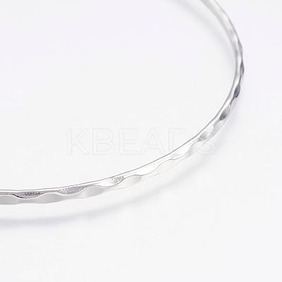 Tarnish Resistant 304L Stainless Steel Buddhist Bangles BJEW-G568-15P-1