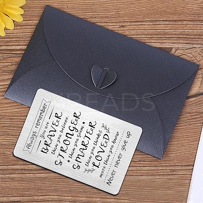 Stainless Steel Blank Thermal Transfer Cards and Paper Envelopes DIY-FG0001-74C-1