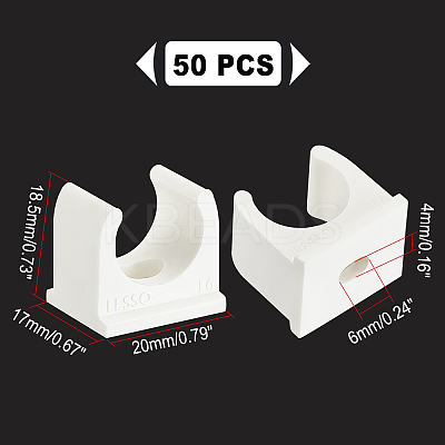 PVC Plastic Pipe Hangers Clamp FIND-WH0113-01-1