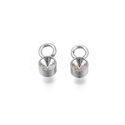 Non-Tarnish 201 Stainless Steel Pendant Rhinestone Settings STAS-S057-44A-P-1