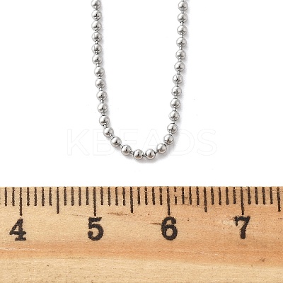 Non-Tarnish 304 Stainless Steel Ball Chain Necklaces NJEW-F249-02P-1