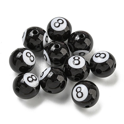 Opaque Acrylic Beads X-SACR-G039-01A-1