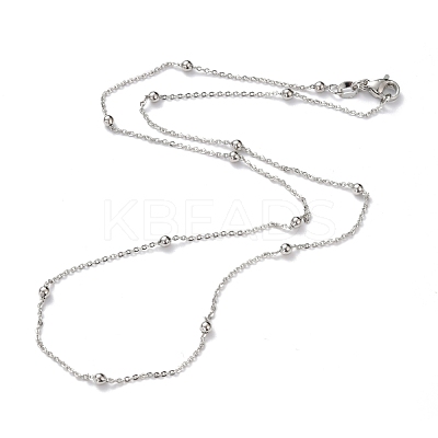 Brass Cable Chain Necklaces NJEW-I247-02P-1