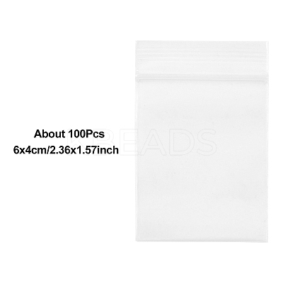 100Pcs Plastic Zip Top Bags OPP-YW0001-07A-1