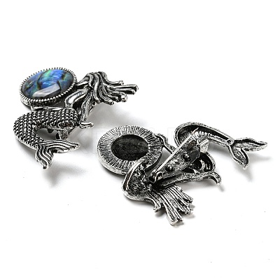 Dual-use Items Alloy Mermaid Brooch JEWB-C026-02H-AS-1
