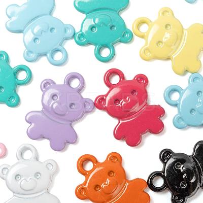 36Pcs 9 Colors Spray Painted Alloy Charms FIND-LS0001-55-1
