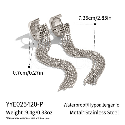 304 Stainless Steel Hoop Earrings AU2078-3-1