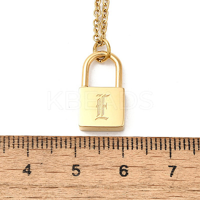 304 Stainless Steel Rolo Chain Pendant Necklaces NJEW-S444-01G-05-1