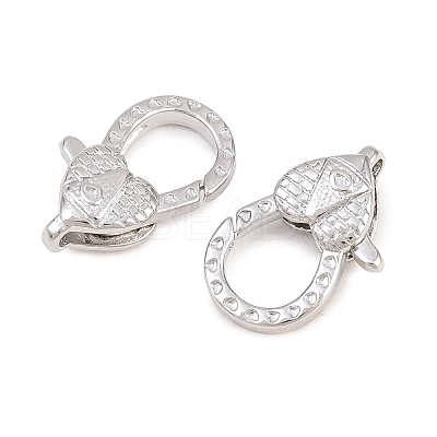 Brass Lobster Claw Clasps KK-H287-08G-P-1