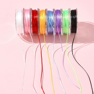 8 Rolls 8 Colors Strong Stretchy Beading Elastic Thread EW-FS0001-02-1