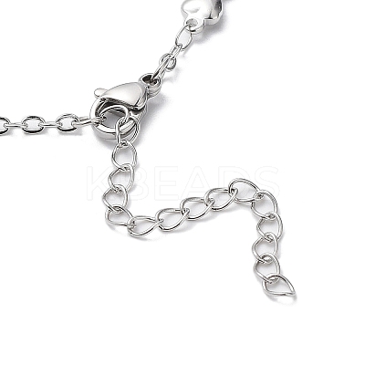 Non-Tarnish 304 Stainless Steel Bowknot Link Chain Necklace LS-NJEW-K249-07P-1