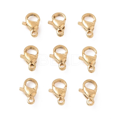 304 Stainless Steel Lobster Claw Clasps STAS-T040-PJ212-9-1