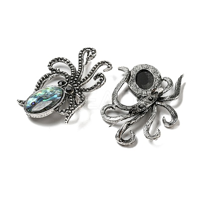 Natural Paua Shell/Abalone Shell Octopus Brooch FIND-Z032-03B-1
