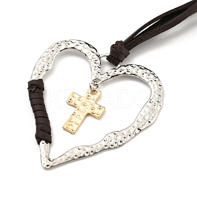 Alloy Pendant Necklaces NJEW-K261-09D-PG-1