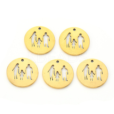PVD Vacuum Plating 304 Stainless Steel Pendants STAS-N092-34G-1