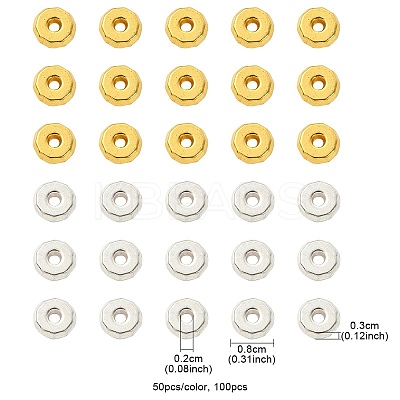 100Pcs 2 Colors Tibetan Style Alloy Spacer Beads FIND-YW0004-04-1