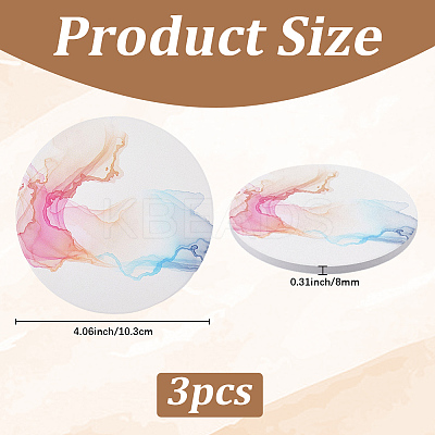 3Pcs Porcelain Cup Mats PORC-DJ0001-01D-1