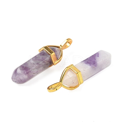 Natural Charoite Pointed Pendants X-G-G902-A03-1