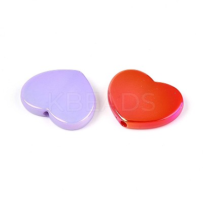UV Plating Opaque Acrylic Beads OACR-T028-40-1