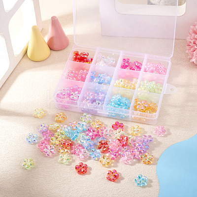 168Pcs 12 Colors Transaparent Acrylic Beads PACR-TA0001-19-1