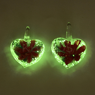 Luminous Handmade Lampwork Pendants LAMP-S189-02-B-1