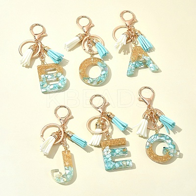 Transparent Epoxy Resin Pendant Keychains KEYC-FS00022-10-1