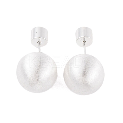 Round Ball Drawbench Brass Ear False Plugs for Women LS-EJEW-G391-24C-S-1