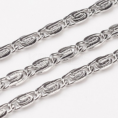 Tarnish Resistant 304 Stainless Steel Lumachina Chains CHS-L015-42-1